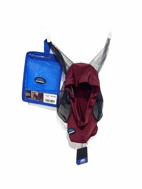 WeatherBeeta ComFitEc. Medium Burgundy stretch fly mask with ears